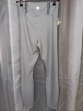 Light Gray Girls Athletic Leggings, M